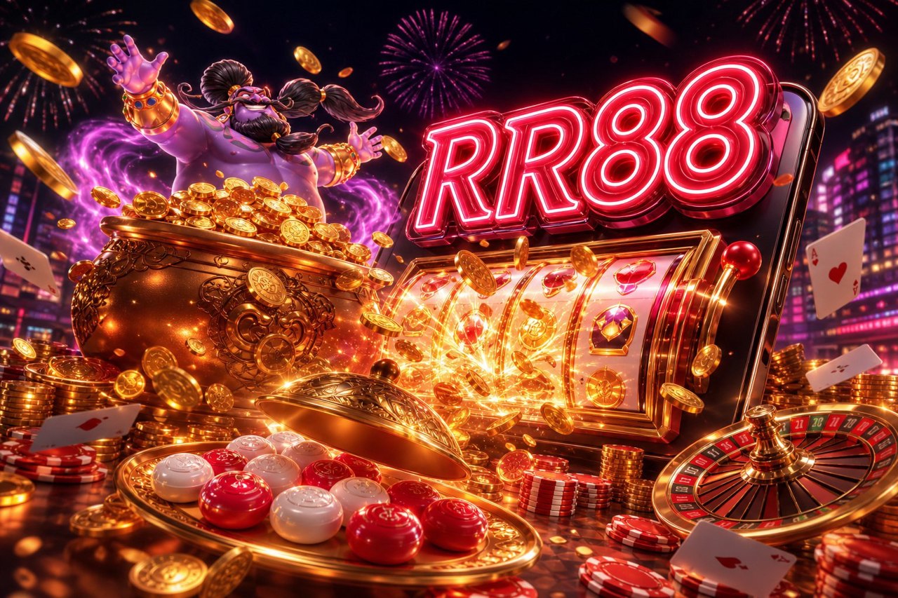 Giao diện trang chủ RR88 với các danh mục trò chơi nổi bật